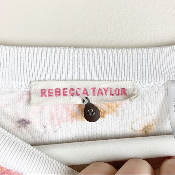 Rebecca Taylor 3/4 Sleeve Poppy Sweatshirt Size S - Picture 7 of 8